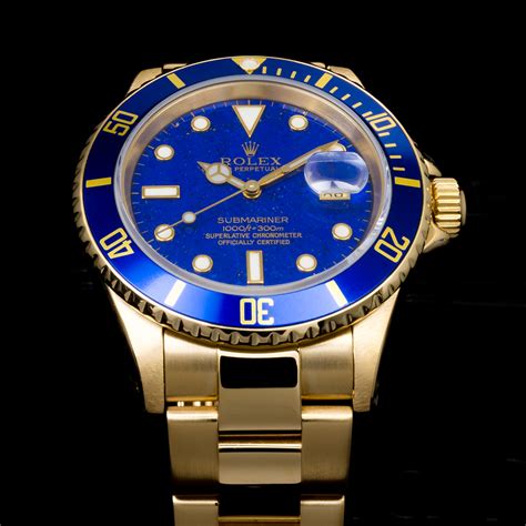 rolex submariner acciaio oro quadrante blu usato|rolex submariner stampata.